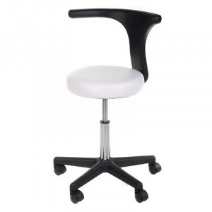 Taboret Kosmetyczny + Podłokietnik Ng-Ch049 Biały