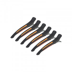 Klamry Klipsy Fryzjerskie Do Włosów E-13 6 Szt 11,5 Cm Mix Neon