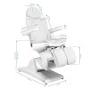 Fotel Kosmetyczny Elektr. Azzurro 870 S Pedi 3 Siln. Biały