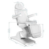 Fotel Kosmetyczny Elektr. Azzurro 870 3 Siln. Biały 