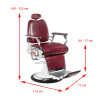 Gabbiano Fotel Barberski Moto Style Bordowy