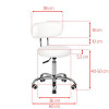 Taboret Kosmetyczny Do Pedicure A-007 Biały 