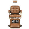 Gabbiano Fotel Barberski Boss Old Leather Jasny Brązowy 