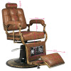 Gabbiano Fotel Barberski Boss Old Leather Jasny Brązowy 