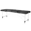 Stół Składany Do Masażu Aluminiowy Komfort 3 Segmentowy Black