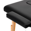 Stół Składany Do Masażu Wood Komfort Activ Fizjo Lux 3 Segmentowy 190x70 Czarny