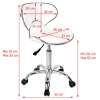 Gabbiano Taboret Kosmetyczny Q-4599 Biały 