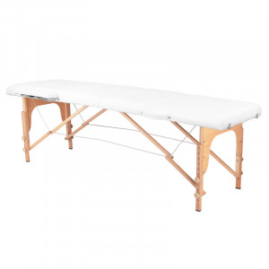 Stół Składany Do Masażu Wood Komfort 2 Segmentowe White
