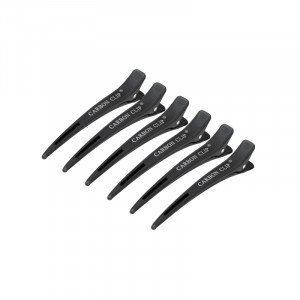 Klamry Fryzjerskie Do Włosów Carbon E-15 10 Szt 11,5 Cm Czarne