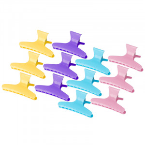 Klamry Fryzjerskie Do Włosów Kraby E-47 12 Szt 8,2 Cm Mix Kolor