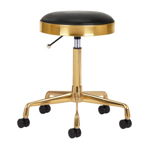Taboret Kosmetyczny H7 Złoty Czarny