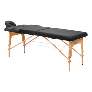 Stół Składany Do Masażu Wood Komfort Activ Fizjo Lux 2 Segmentowy 190x70 Czarny