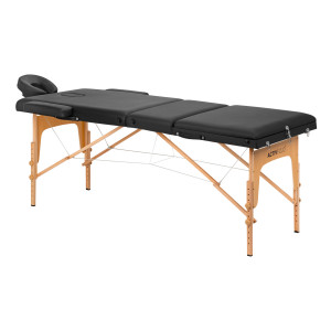 Stół Składany Do Masażu Wood Komfort Activ Fizjo Lux 3 Segmentowy 190x70 Czarny