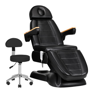Fotel Kosmetyczny Elektryczny SILLON Lux 273b + Taboret 304 czarny