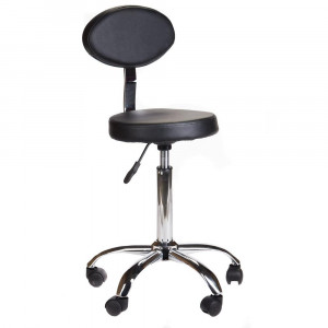 Taboret Kosmetyczny Z Oparciem Bh-7289 Czarny