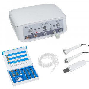 Kombajn Kosmetyczny 3w1 Mikro + Peeling + Ultradźwięki Br-1890 Szary
