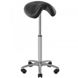 Taboret Kosmetyczny 001 B Czarny Wysoki 