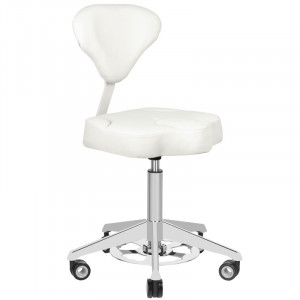 Taboret Kosmetyczny Azzurro 156 F Bump-Up Biały