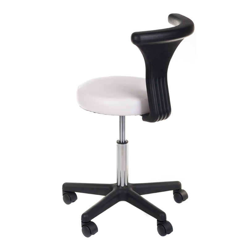 Taboret Kosmetyczny + Podłokietnik Ng-Ch049 Biały