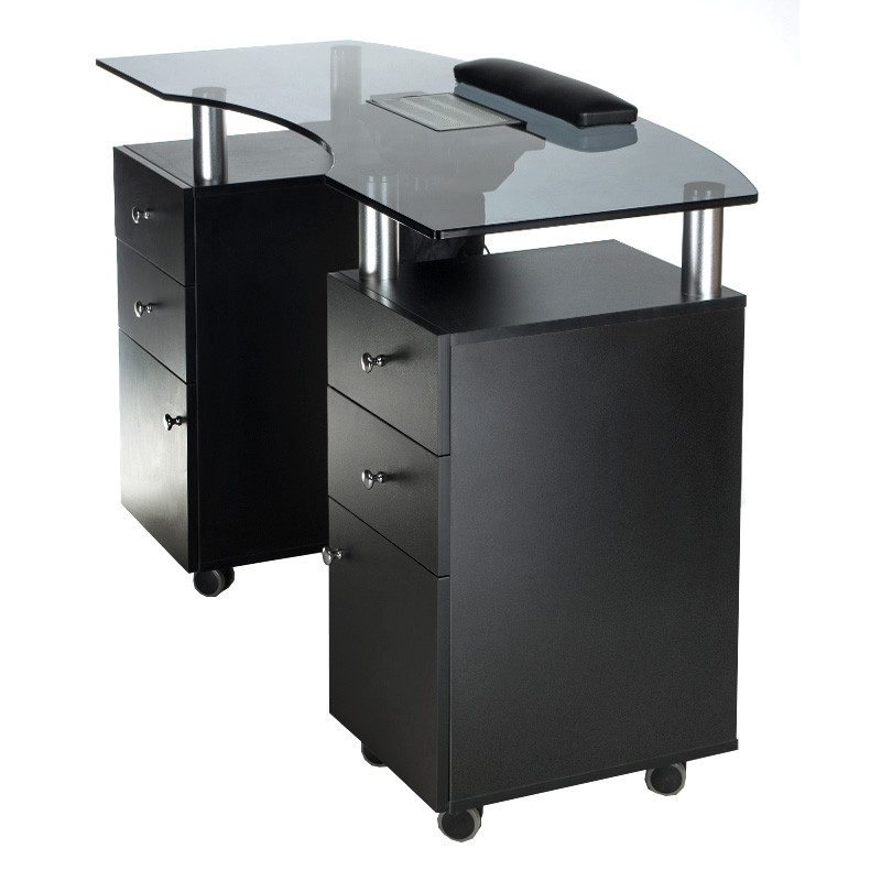 Stolik Do Manicure Z Pochłaniaczem Bd-3453+p Czarn