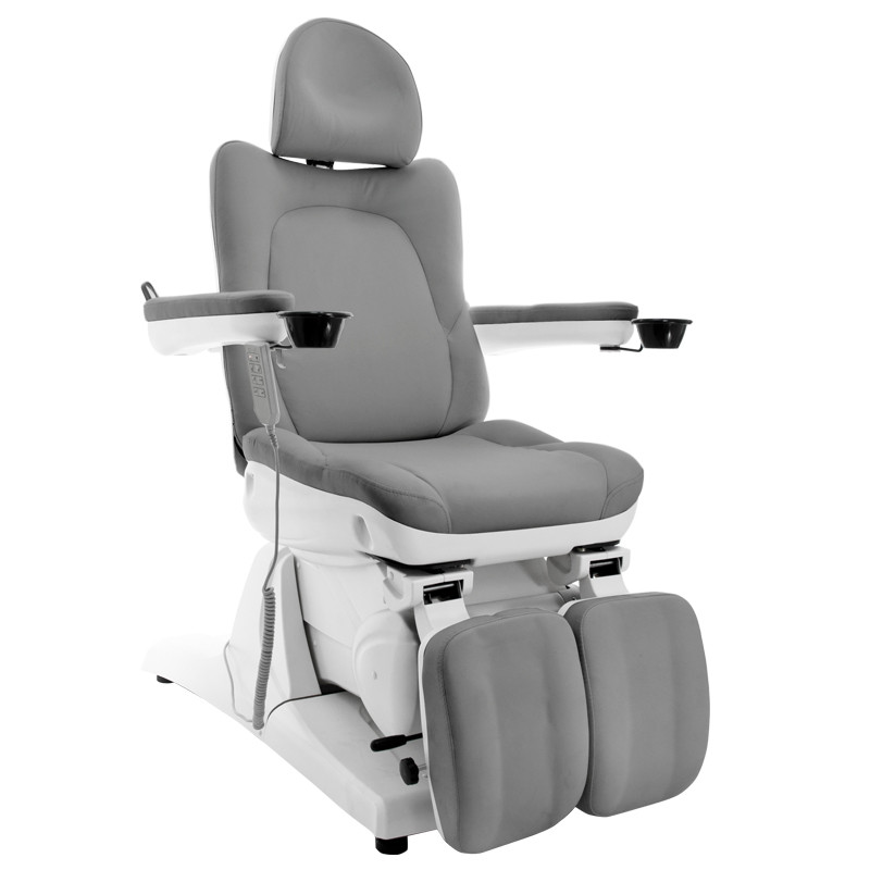 Fotel Kosmetyczny Elektr. Azzurro 870 S Pedi 3 Siln. Szary 