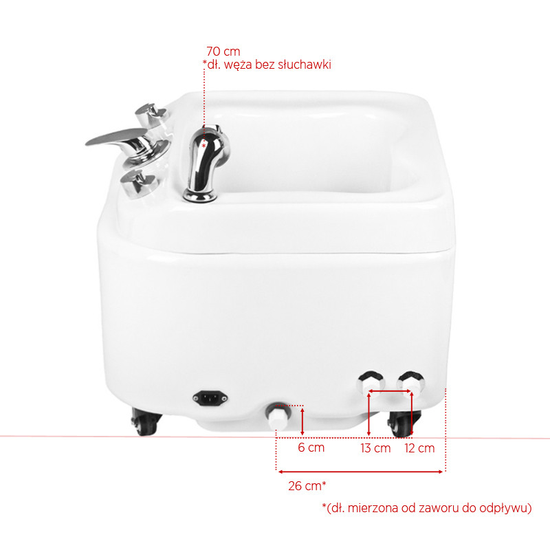 Brodzik Azzurro Do Pedicure Z Hydromasażem A023 - Podświetlany Led