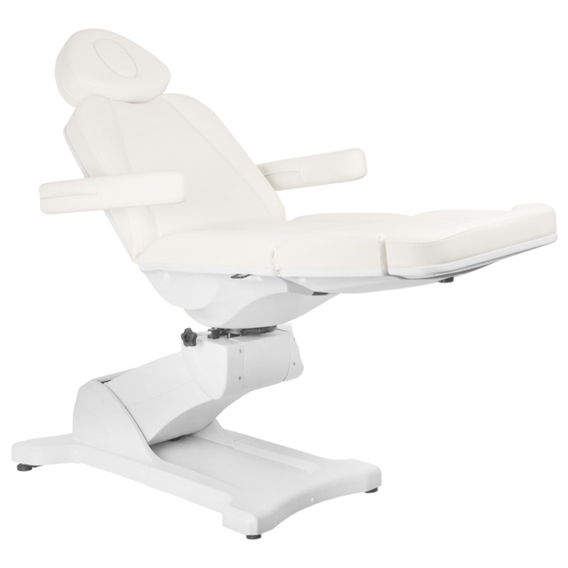 Fotel Kosmetyczny Elektr. Azzurro 869 a Obrotowy 4 Siln. Biały