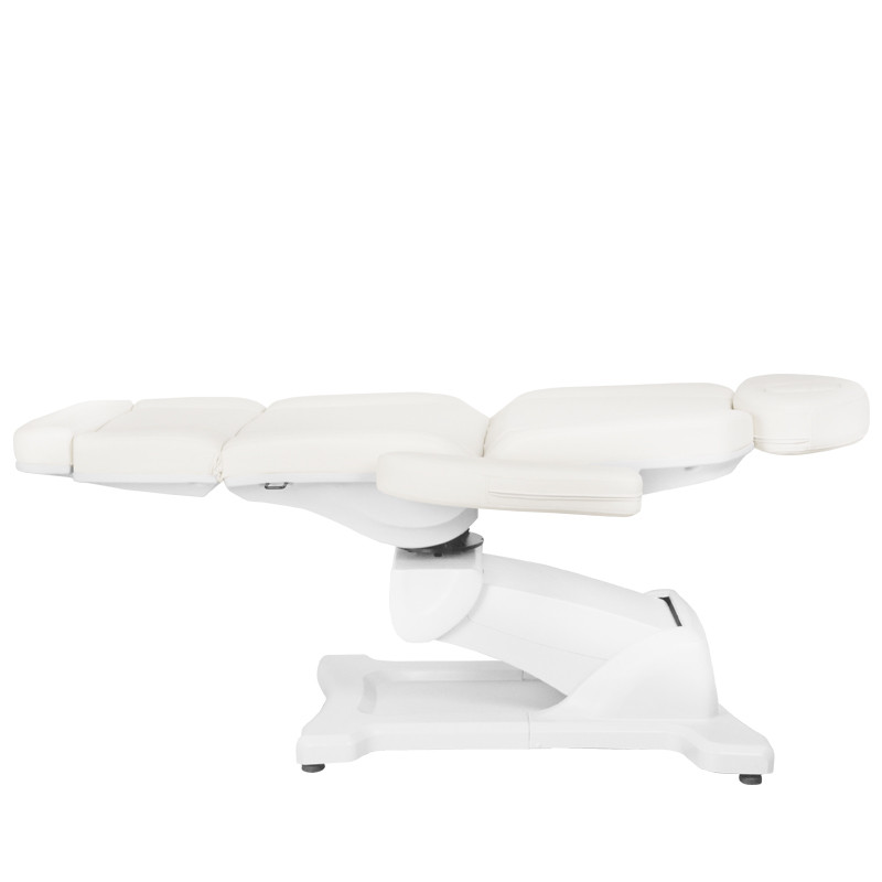 Fotel Kosmetyczny Elektr. Azzurro 869 a Obrotowy 4 Siln. Biały