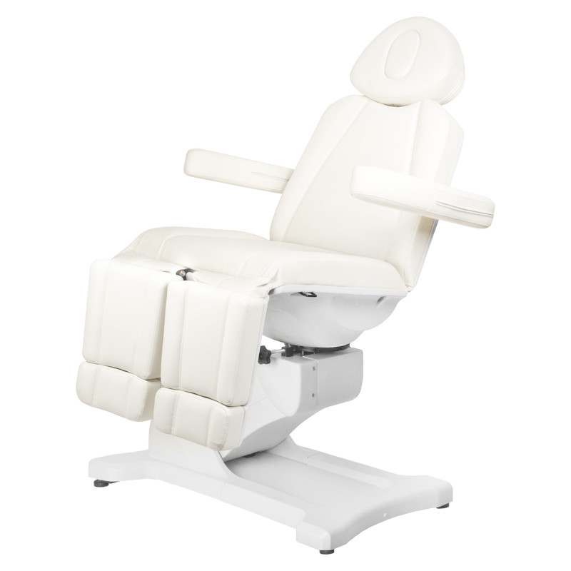 Fotel Kosmetyczny Elektr. Azzurro 869 as Pedi Obrotowy 5 Siln. Biały