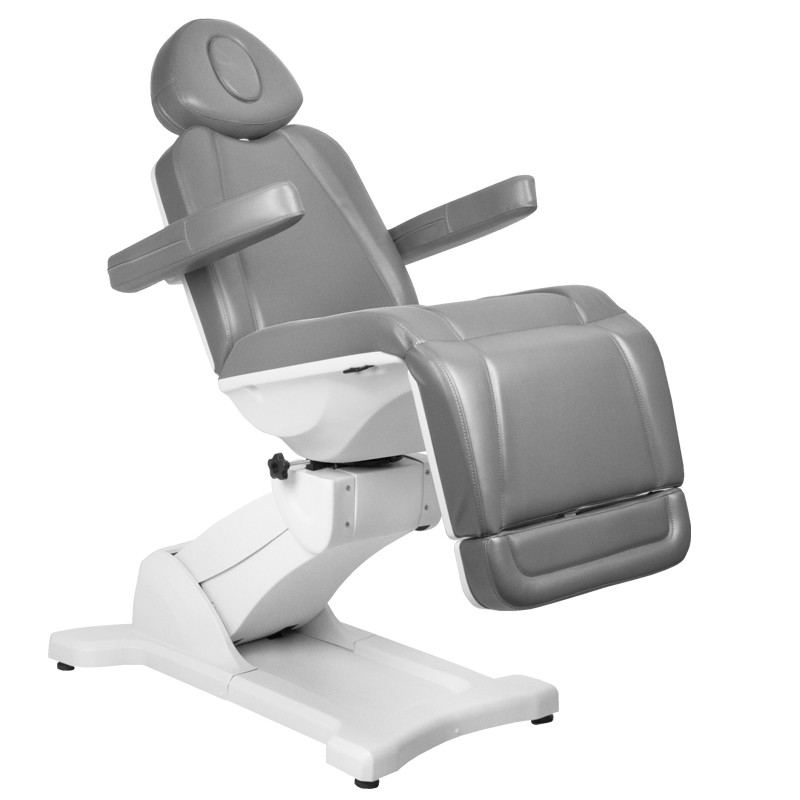 Fotel Kosmetyczny Elektr. Azzurro 869 a Obrotowy 4 Siln. Szary
