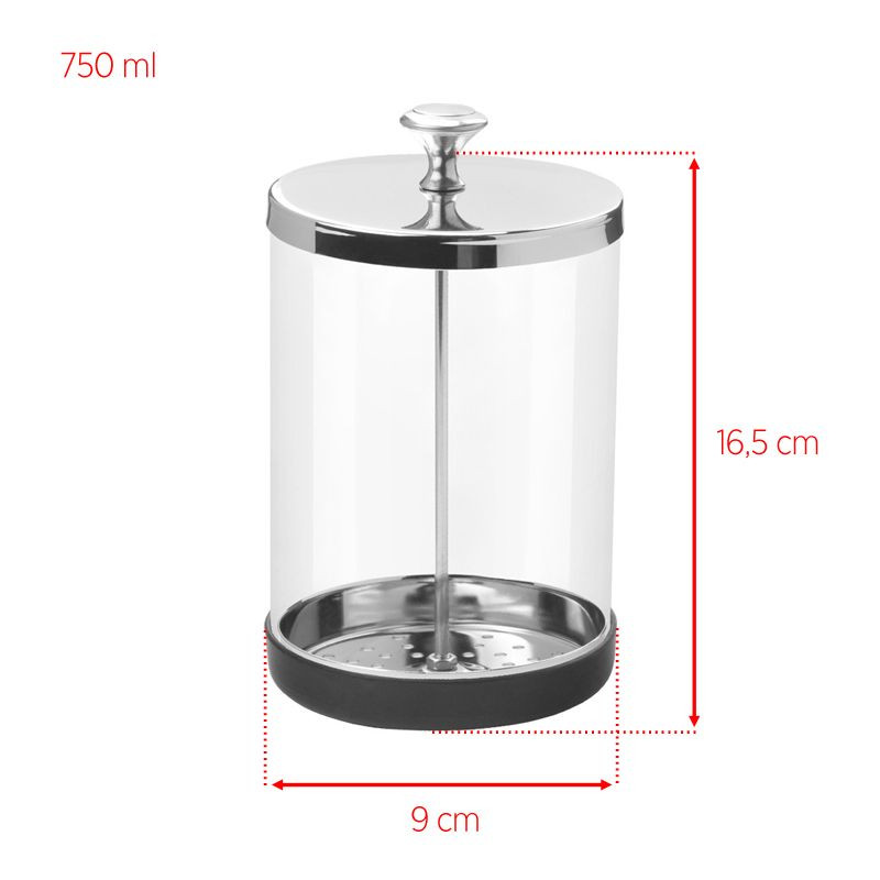 Pojemnik Szklany Do Dezynfekcji Narzędzi  750 Ml
