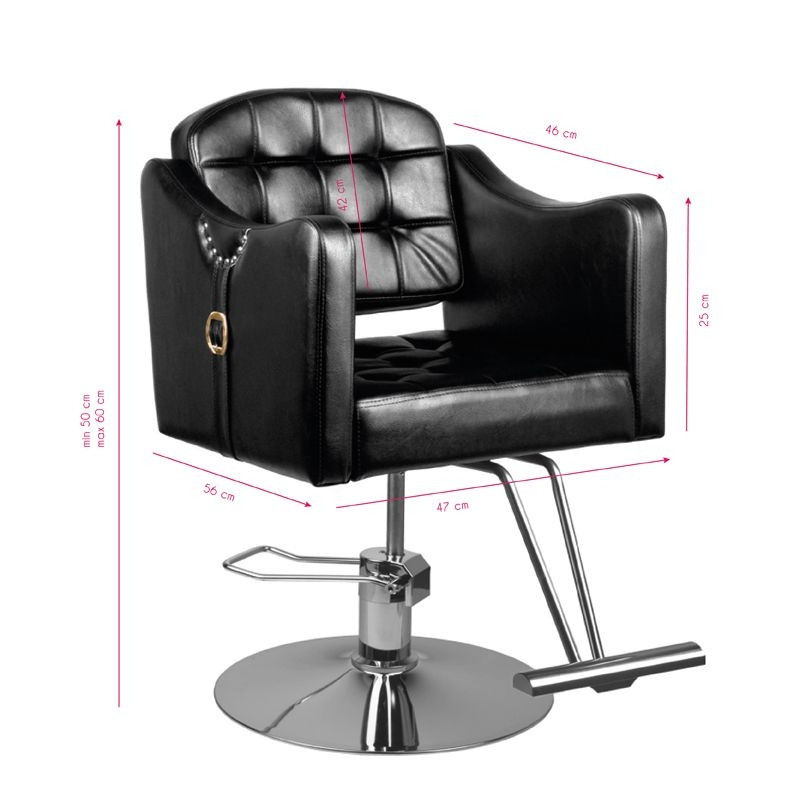 Hair System Fotel Fryzjerski 0-90 Czarny 