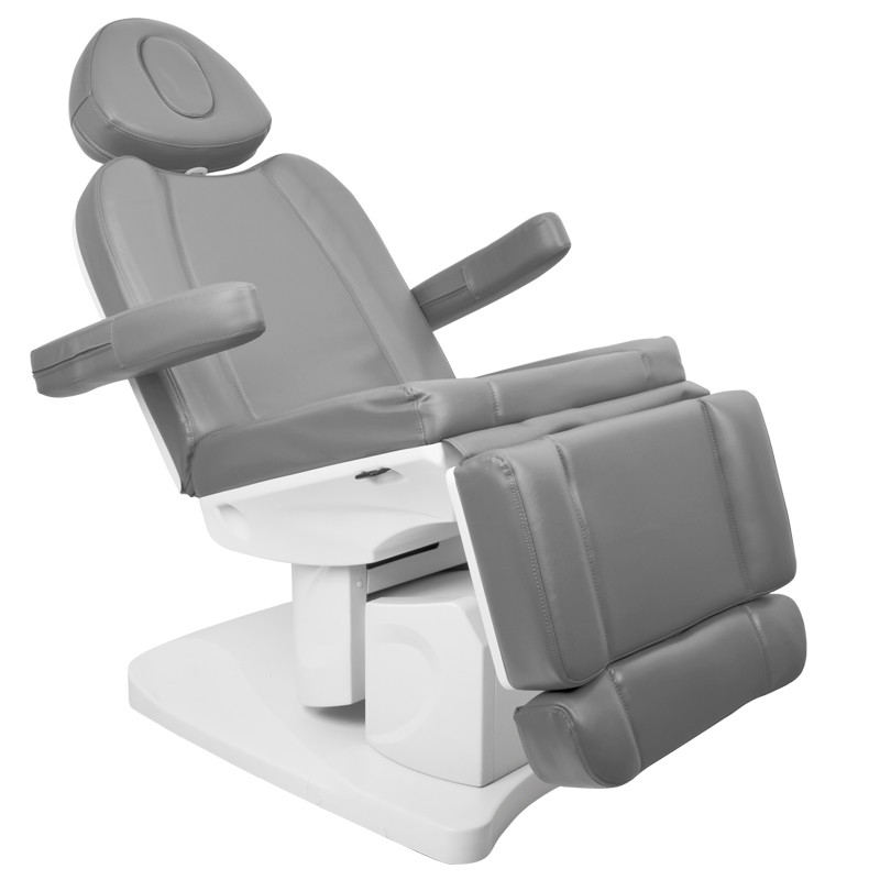 Fotel Kosmetyczny Elektr. Azzurro 708 a 4 Siln. Szary Podgrzewany