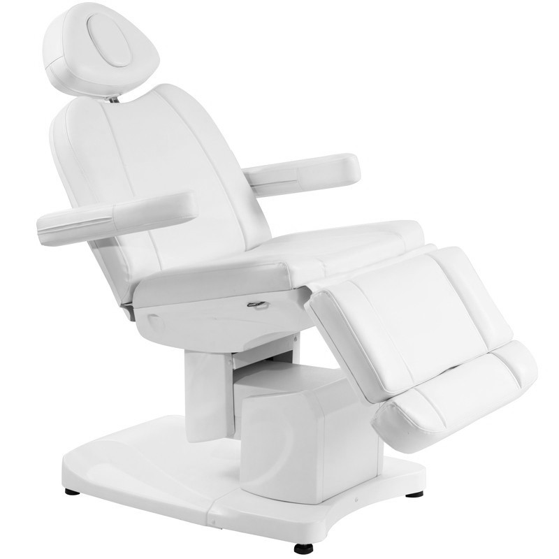 Fotel Kosmetyczny Elektr. Azzurro 708 a 4 Siln. Biały Podgrzewany