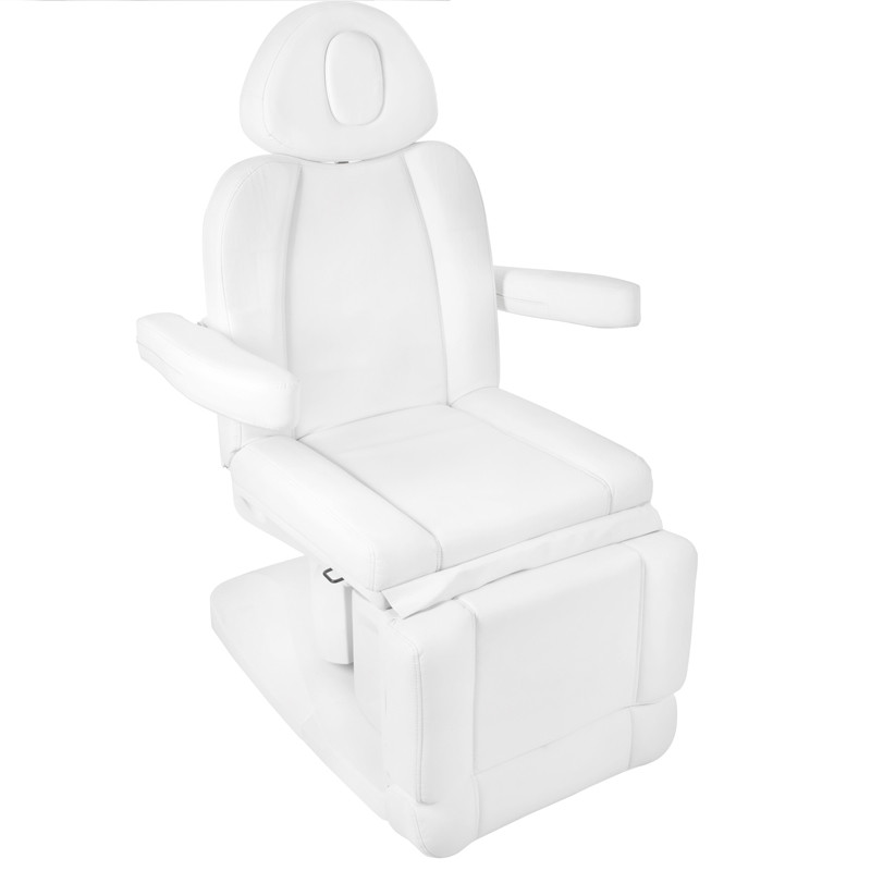 Fotel Kosmetyczny Elektr. Azzurro 708 a 4 Siln. Biały Podgrzewany