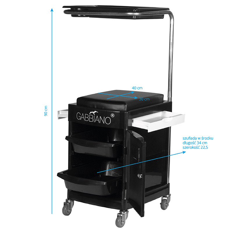 Pomocnik - Taboret Do Pedicure 23 Plus Black