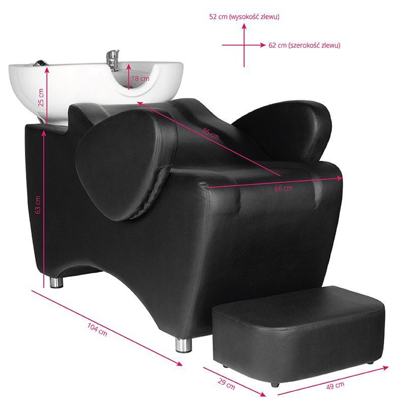 Hair System Myjnia Fryzjerska Hsb46 Czarna 