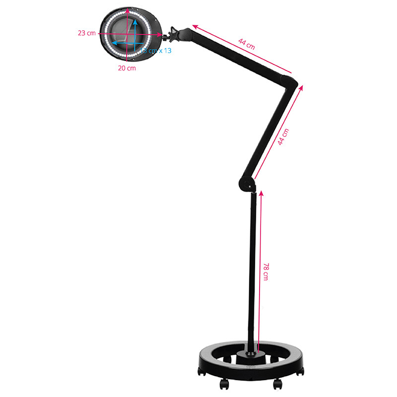 Lampa Lupa Elegante 6025 60 Led Smd 5 D Black Ze Statywem 