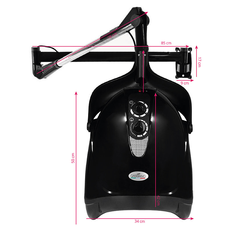 Gabbiano Suszarka Wisząca Hood Dx-201 W Jedna Prędkość Czarna