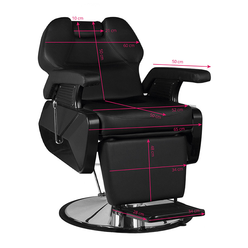 Hair System Fotel Barberski New York Czarny 
