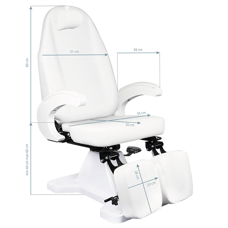 Fotel Podologiczny Hydrauliczny 112 Biały
