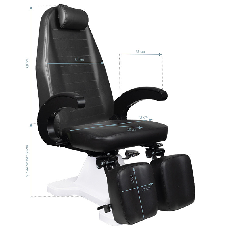 Fotel Podologiczny Hydrauliczny 112 Czarny