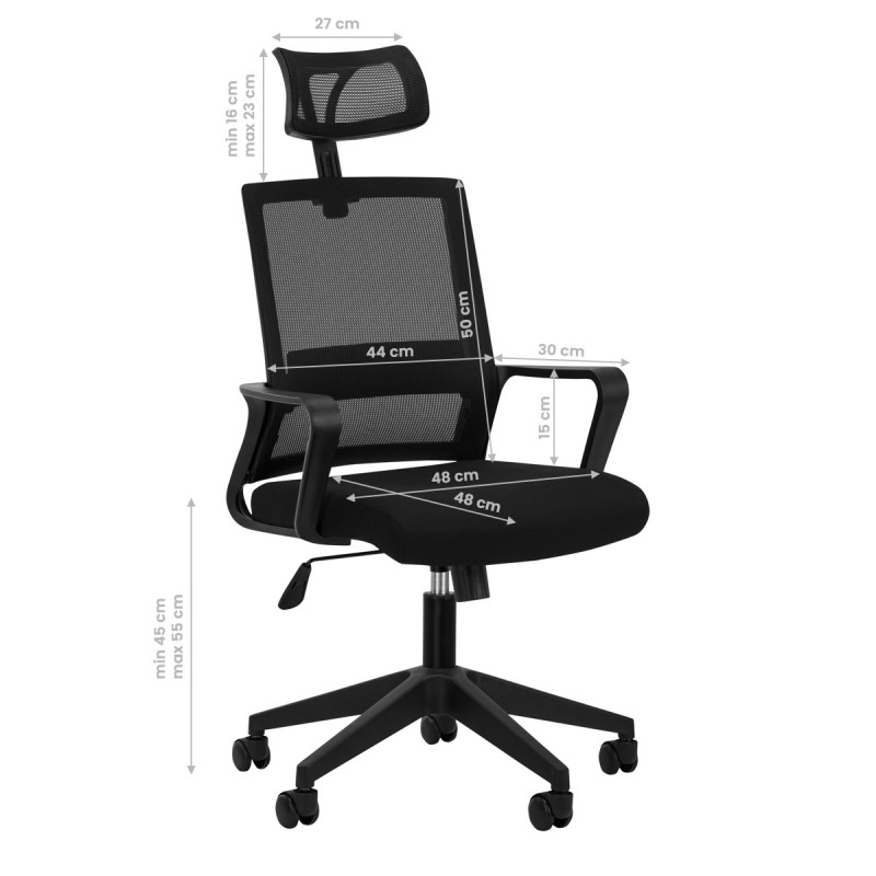 FOTEL BIUROWY QS-05 CZARNY