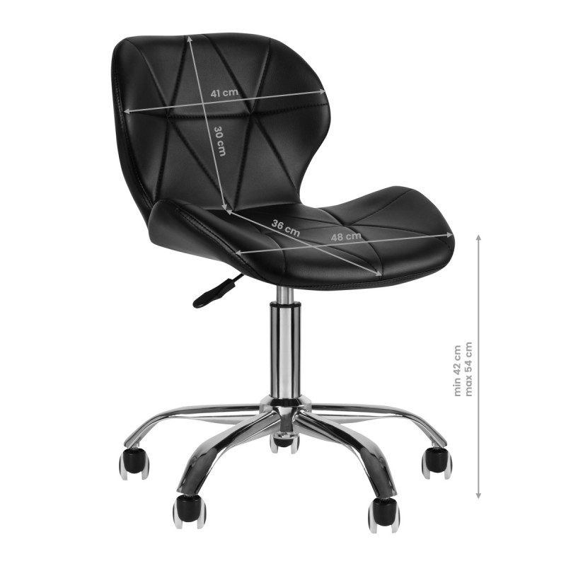 Taboret Kosmetyczny Qs-06 Czarny