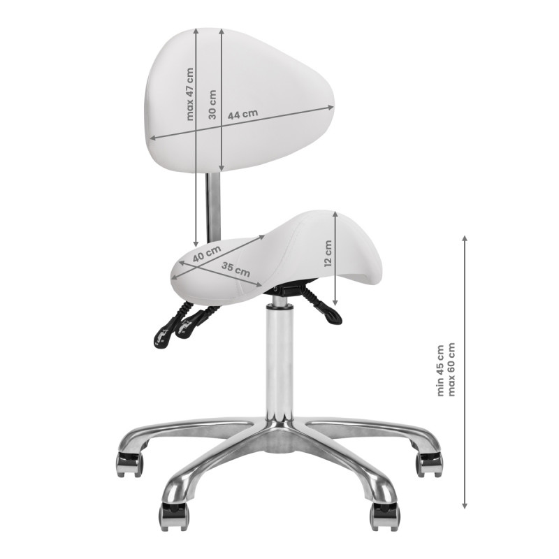Taboret Kosmetyczny 1004 Giovanni Biały