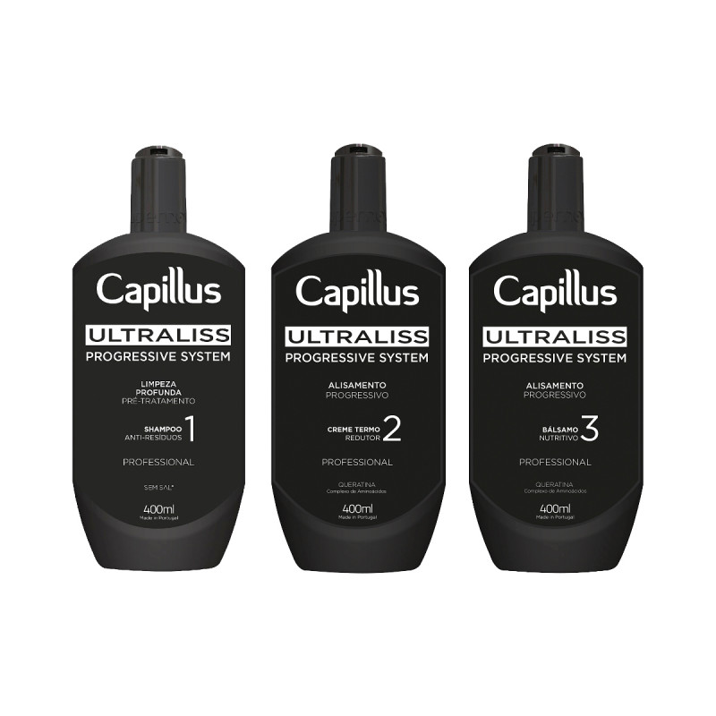Capillus Ultraliss Nanoplastia, Zestaw Do Zabiegu Nanoplastii, 3x400 Ml 