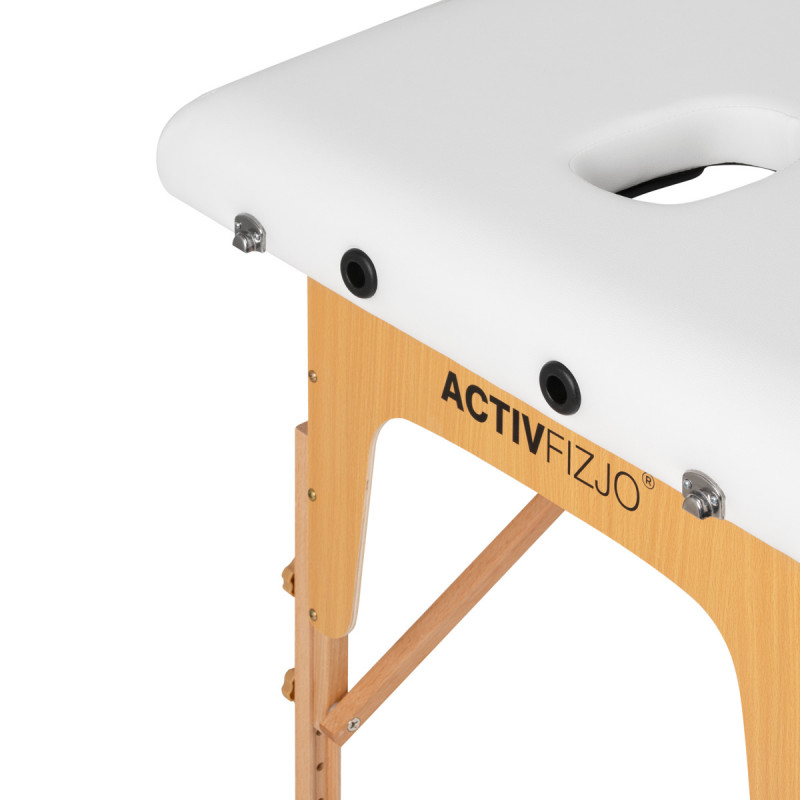 Stół Składany Do Masażu Wood Komfort Activ Fizjo Lux 2 Segmentowy 190x70 Biały