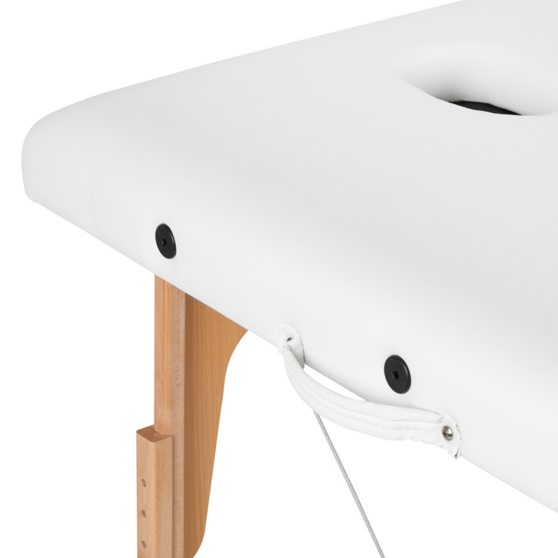 Stół Składany Do Masażu Wood Komfort Activ Fizjo Lux 2 Segmentowy 190x70 Biały