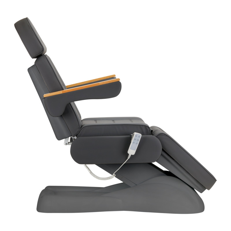 Fotel Kosmetyczny Elektryczny SILLON Lux 3 silniki szary, szara podstawa
