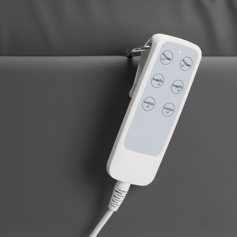 Fotel Kosmetyczny Elektryczny SILLON Lux 3 silniki szary, szara podstawa